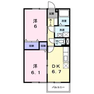 サンスクエア21・B【2階】の間取り