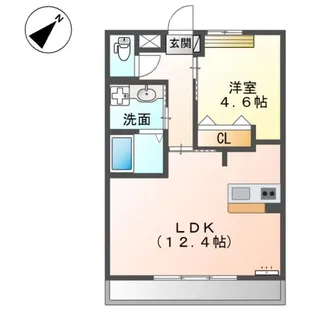 リバレイン今里【1階】の間取り