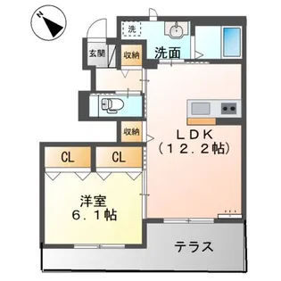 ブルーコスモ【1階】の間取り