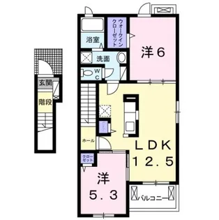 オルテンシアⅠ【2階】の間取り
