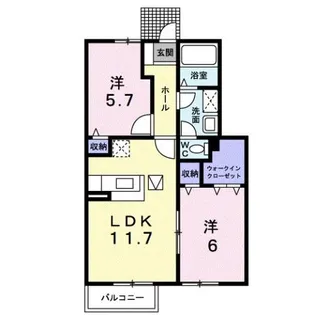 サニープロムナードⅡ【1階】の間取り