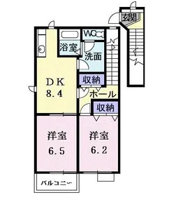 メゾン・ウォーム【2階】の間取り