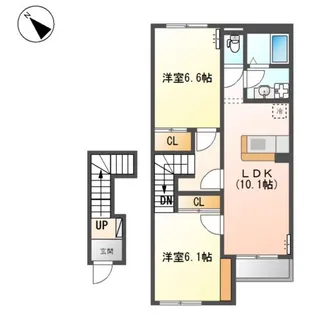 プルメリア【2階】の間取り
