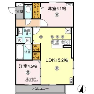 デパール【1階】の間取り