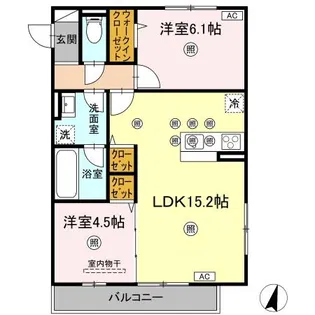 デパール【3階】の間取り