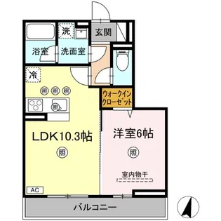 デパール【3階】の間取り