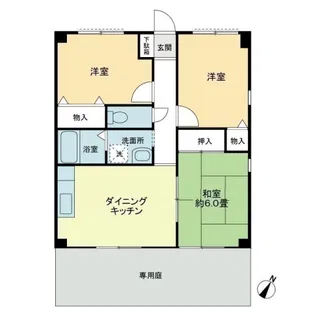 フィネス坂本【1階】の間取り