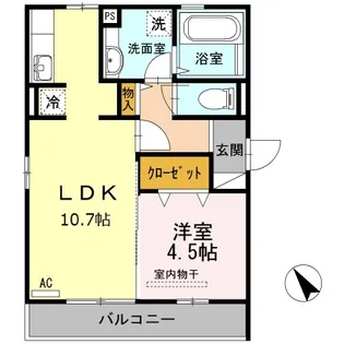 プレンティー引野 A【3階】の間取り