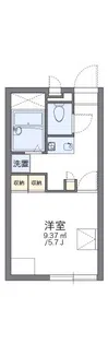 レオパレス福富西【2階】の間取り