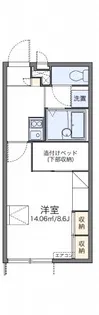 レオパレスM&E【104号室】の間取り