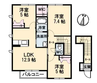 la fraise(ラ フレーズ)【201号室】の間取り