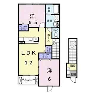 ベル・アルバB【2階】の間取り