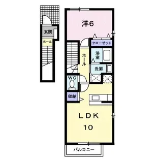 アーバンハイツ小松D【2階】の間取り