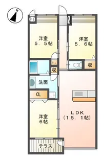 リール・ヴィー【1階】の間取り