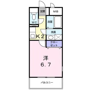 フルール・M【1階】の間取り
