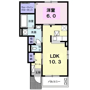 ラネ・ド・シアンB【1階】の間取り