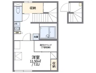 レオパレス観音寺【209号室】の間取り