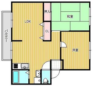 グリーンヒルズ九重田C棟【2階】の間取り