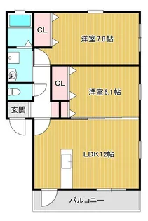 フォブール津森C【2階】の間取り