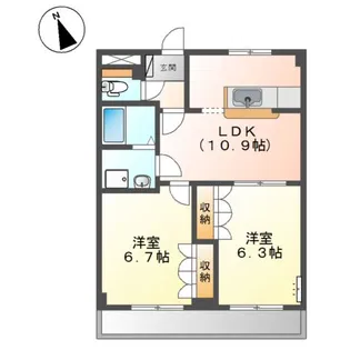 グレイスヴィラ【2階】の間取り