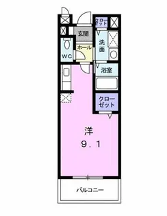 Alpha 明里【1階】の間取り