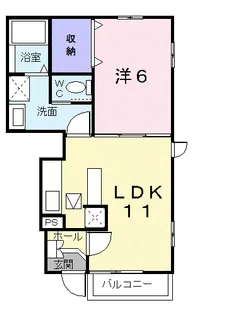 アメニティーハイツ川島Ⅱ【1階】の間取り