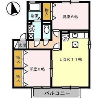 サン・スクエア A棟【1階】の間取り