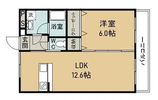 マンションフライト【2階】の間取り