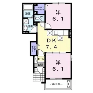 ベルアベニューⅠ【1階】の間取り