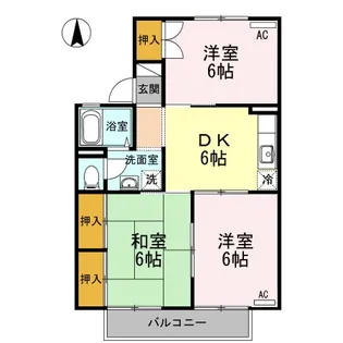 ウインズコート【201号室】の間取り