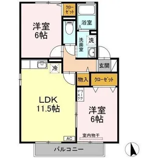 リミエル A棟【2階】の間取り