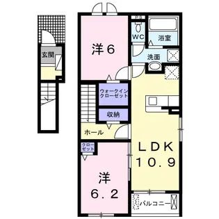 ライフランドD【2階】の間取り