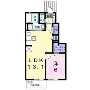 セレノ・カーサB【1階】の間取り