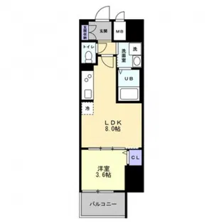 S-RESIDENCE中新町avelis【4階】の間取り