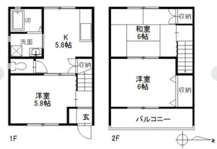 リバーヒルズ1.2【1-D号室】の間取り