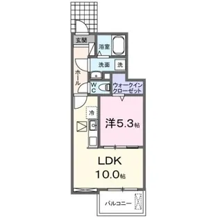 カーサ 福岡 Ⅱ【1階】の間取り