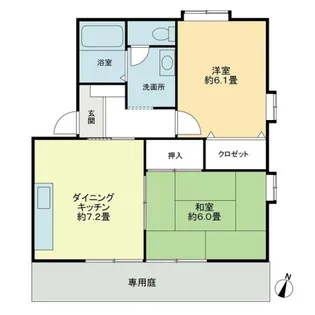 フォブールフルクリーンB【1階】の間取り