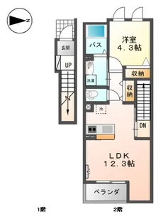 パーシモンK【2階】の間取り