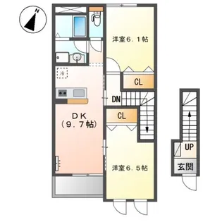 スカイム【2階】の間取り