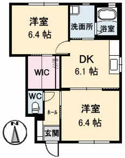 シャーメゾン エメ B棟【1階】の間取り