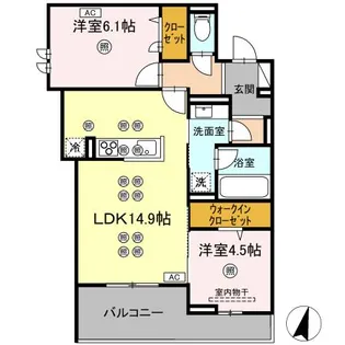 D-residence Amitie(アミティエ)【2階】の間取り