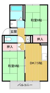 プレジール竜の口 B【101号室】の間取り