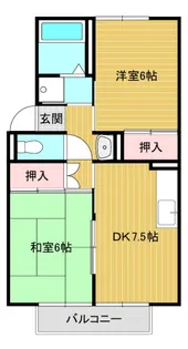 プレジール竜の口 B【201号室】の間取り