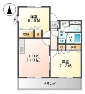 コンフォート【2階】の間取り