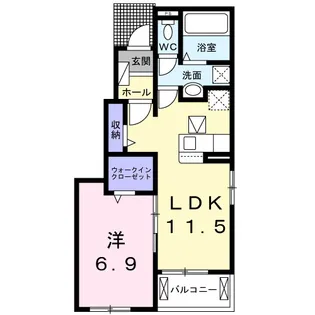 ボヌールA【1階】の間取り