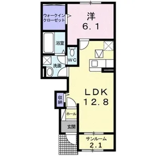 ルタン・リヴァーサII【1階】の間取り