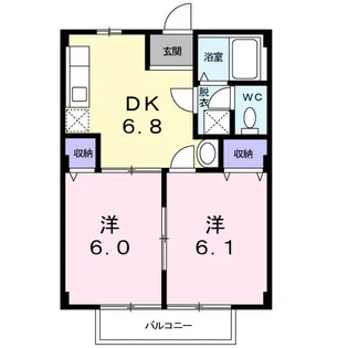 ニューシティウエストリバー【2階】の間取り