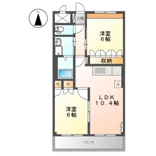 エクセレント【1階】の間取り