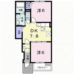 プルマージュⅠ【1階】の間取り