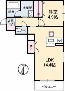 シャーメゾンJH丸亀【1階】の間取り
